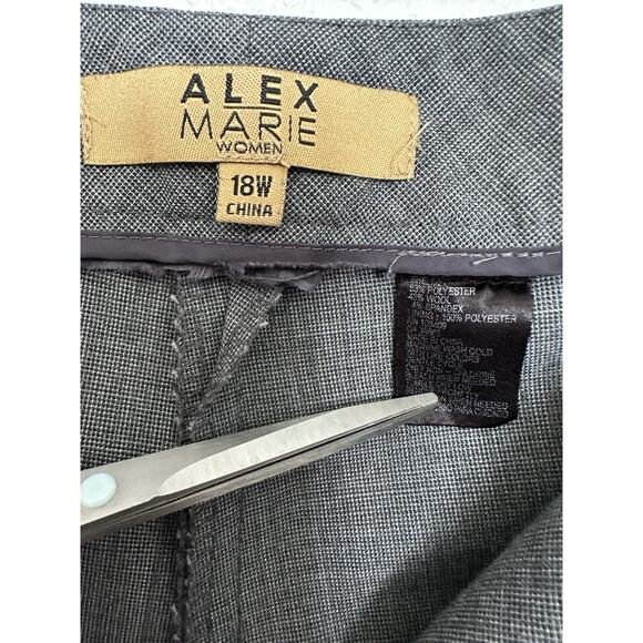 Alex Marie Size 18w Dress pants , gray, classic, high rise waist - Picture 7 of 8